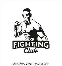 fighting club logo vector illustration design