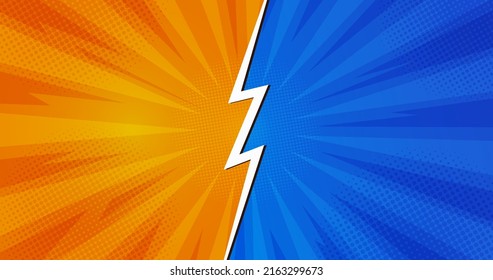 Fighting design style comic background. Vector illustration