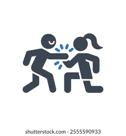 Fighting Duo Icon on white background