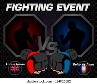 Fighting event poster