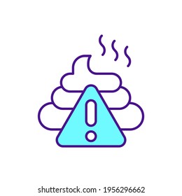 Fighting fake news RGB color icon. Fabricated content. False facts and misinformation identifying. Harmful intent. Propaganda, bias and rumors. Made-up sources. Isolated vector illustration