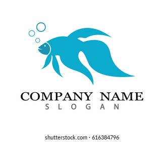Fighting fish logo
