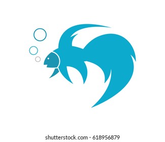 Fighting fish logo