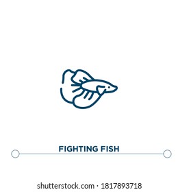 Kämpfen der Fischumrandung Vektorsymbol. einfache Elementgrafik. Kämpfen Sie gegen das Aquariensymbol aus dem bearbeitbaren Thailand- und Symbolkonzept. kann für Web und mobile

