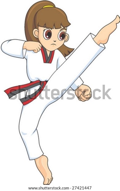 Fighting Girl Stock Vector (Royalty Free) 27421447 | Shutterstock