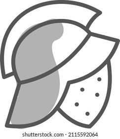 Fighting helmet, illustration, vector on a white background.