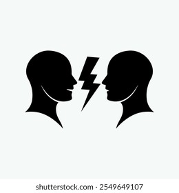 Icono de lucha. Símbolo de conflicto - Vector.