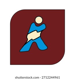 das Kampfsymbol bedeutet Mut