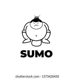 The Fighting Japanes Sumo Logo Simple