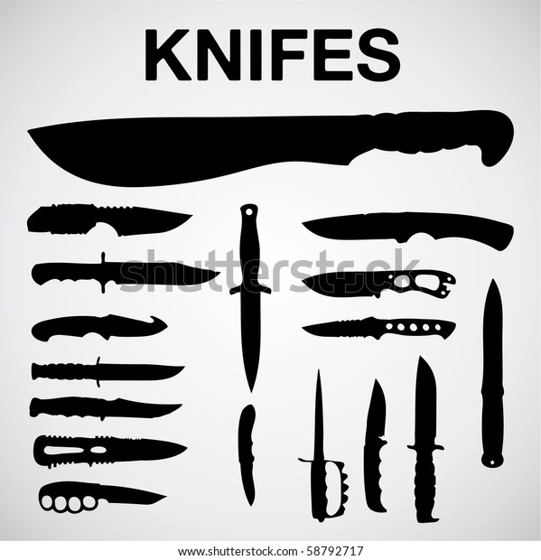 fighting knife\
silhouettes