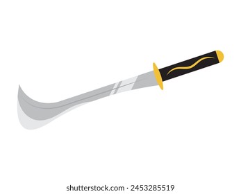 Ilustración de Vector de cuchillo de combate. Cuchillo, espadas kanata, icono samurai katana. Puede utilizar para el logotipo, infografía, Anuncio, cartel, Diseño web. Aislado para el Diseño web sobre fondo blanco.