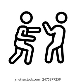 Icono de línea de lucha ilustración gráfico de Vector. Ilustración de elemento simple gráfico de Vector, adecuado para App, Sitios web y presentaciones aisladas sobre fondo blanco