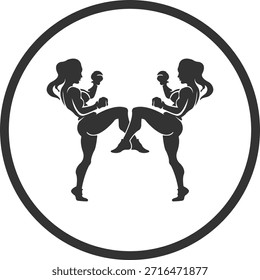 Luchando contra el diseño de logotipos. Diseño de logo de yoga.