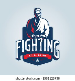 Fighting Logo. Judo Sport Emblem