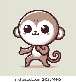 fighting monkey cartoon character mascot