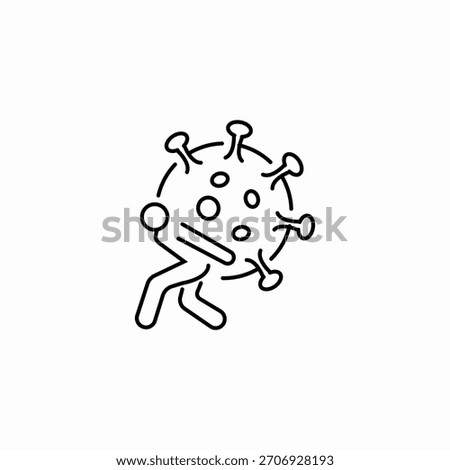fighting off virus icon sign vector