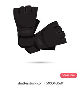 Fighting pritection mitts color flat icon for web and mobile design