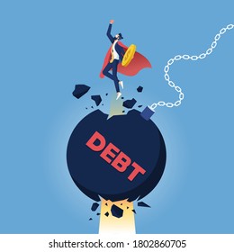 Fighting for profit. Debts and credit, Struggle for your business, Business concept of debt settlement