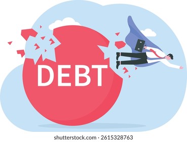 Fighting for profit. Debts and credit, Struggle for your business, Business concept of debt settlement

