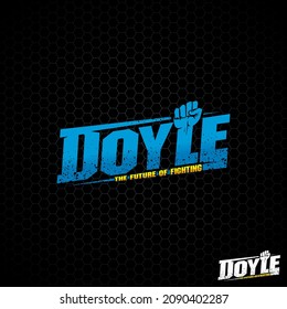 Fighting Punch Doyle Text Logo