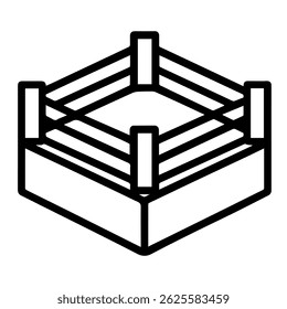 Icono de anillo de lucha sobre fondo blanco Vector
Icono del Vector Deporte y salud