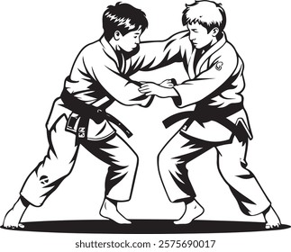 
Fighting Silhouette Vector Design refers to artwork or graphics featuring the outlines of fighters or combat scenes, often in dynamic poses.