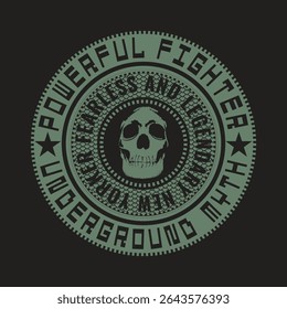 Fighting sport badge typography . T shirt graphics. print	