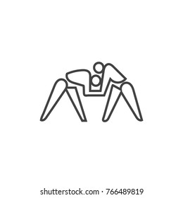Fighting vector icon on white background