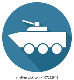 fighting vehicle flat icon