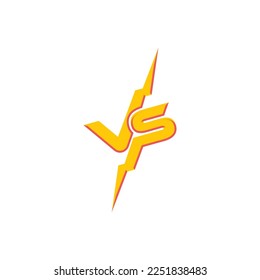 Fighting Versus word vector of Battle VS Text compare Challenge sport Logo, isolated on white background.