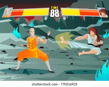 fighting video game screen