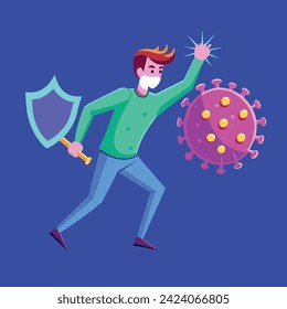 fighting the virus with a powerful immune  