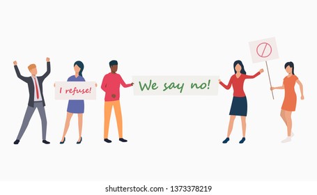 Fighting for women rights slide temple. Disconnection, page not find, error. Internet connection concept. Vector illustration can be used for presentation, web design, web site
