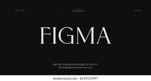 Figma Creative fontes modernas tecnologia alfabeto. Tipografia abstrata esporte urbano, techno , moda, digital, futuro criativo logotipo fonte. ilustração vetorial
