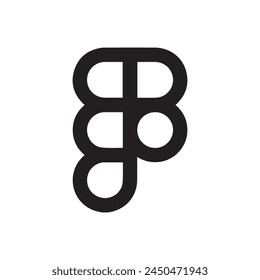 Figma logo icon black line design