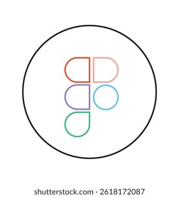 Figma logo icon vector set . 