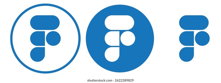Figma logotype icons, social media icon symbol logotype vector