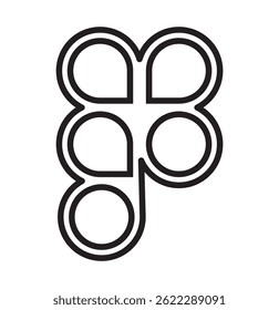 Figma mobile app icon on transparent background, vector illustration. Figma is a collaborative web application for interface design.