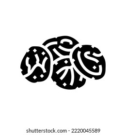 figs dried fruit glyph icon vector. figs dried fruit sign. isolated symbol illustration