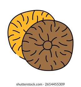 figs dried fruit line icon vector. figs dried fruit sign. isolated symbol illustration