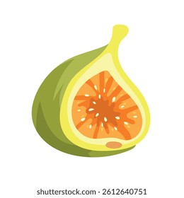 Figs. Flat vector, clipart illustration isolated on white background.