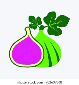 Figs green vector icon design logo for your farming business