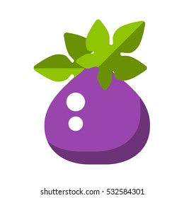 Figs icon in flat style. Fig tree fruit vector editable image, style isolated on white background illustration