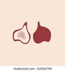 Figs isolated on minimalism background