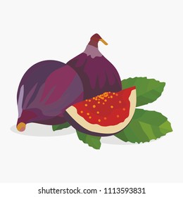 figs, stylized fruits