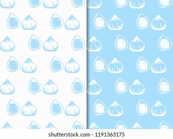 figs tropical fruit seamless pattern