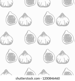figs tropical fruit seamless pattern