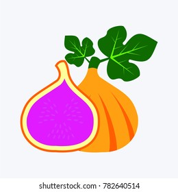 Figs yellow vector icon design logo for your farming business