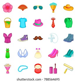 Figuration icons set. Cartoon set of 25 figuration vector icons for web isolated on white background