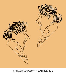 Figurativ, stylized human face